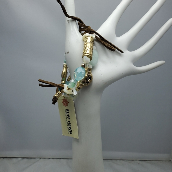 Ruff hewn Bohemian suede tassel stretch bracelet - Picture 5 of 5